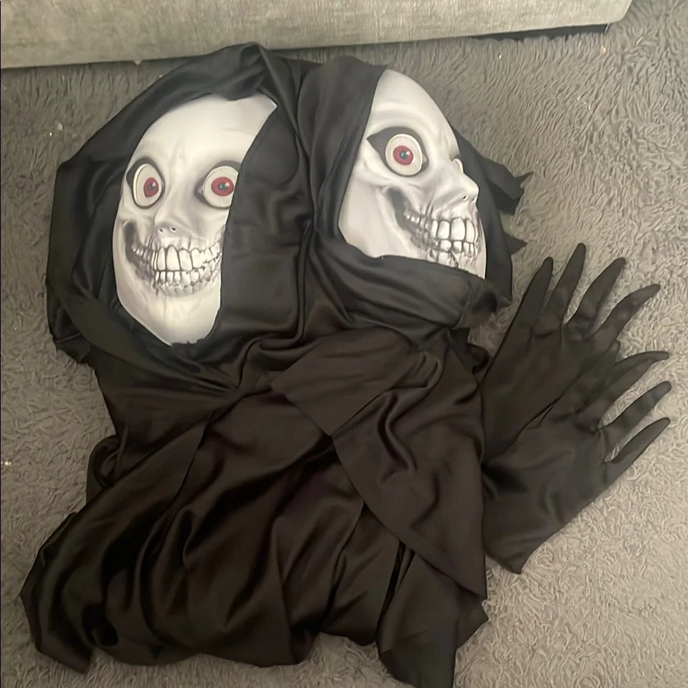 Spirit Halloween Two-Headed Reaper Costume, Scary Spooky Costume, XL